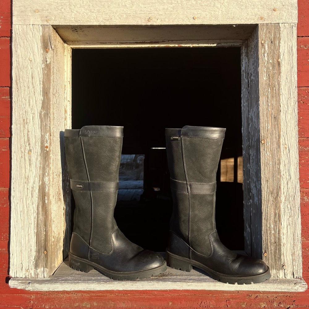 Dubarry of Ireland Black Leather Boots size 8.5 size 39